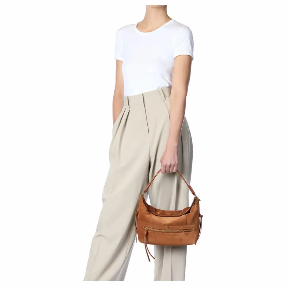 Sac Lucky Hobo Croûte Velours | Caramel