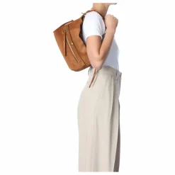 Sac Lucky Hobo Croûte Velours | Caramel