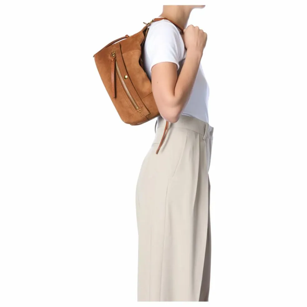 Sac Lucky Hobo Croûte Velours | Caramel