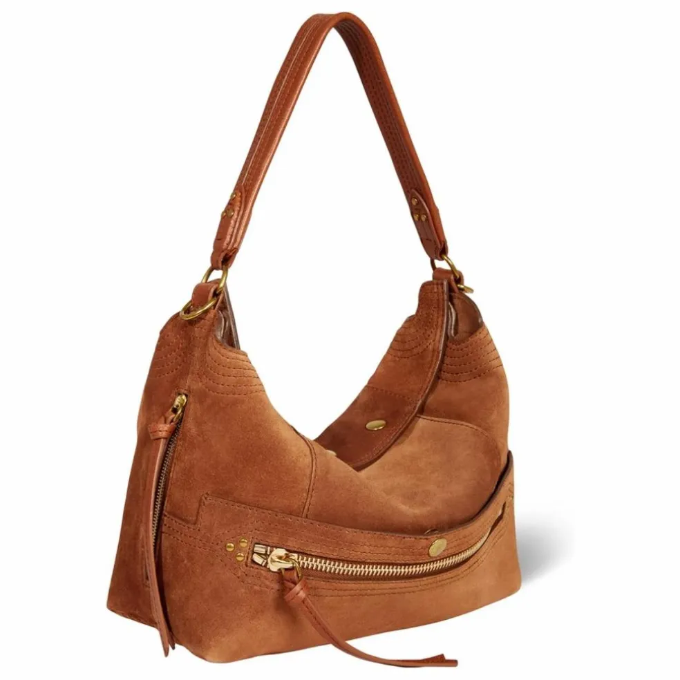 Sac Lucky Hobo Croûte Velours | Caramel