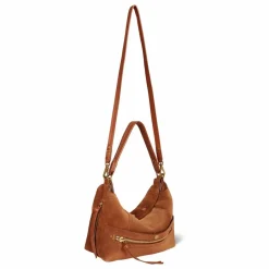 Sac Lucky Hobo Croûte Velours | Caramel