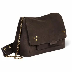 Sac Lulu M Taurillon Imprimé Croco | Marron