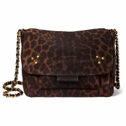 Sac Lulu S Croûte Velours Léopard | Marron