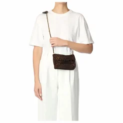 Sac Lulu S Croûte Velours Léopard | Marron