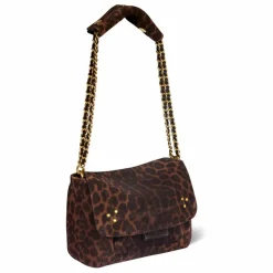 Sac Lulu S Croûte Velours Léopard | Marron