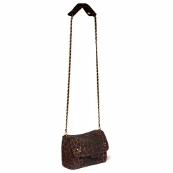 Sac Lulu S Croûte Velours Léopard | Marron