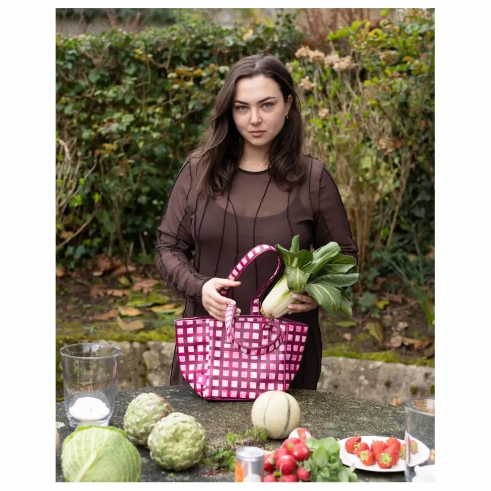 Sac Lunch bag avec doublure isotherme | Rose fuschia