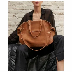 Sac Roger Croûte Velours | Caramel
