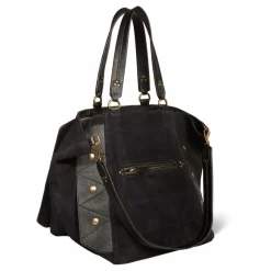Sac Roger Croûte Velours | Noir