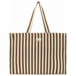 Sac week-end à rayures en coton | Mocha