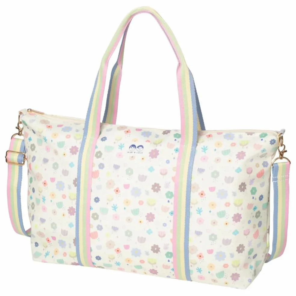 Sac Weekend Fleuri | Ecru