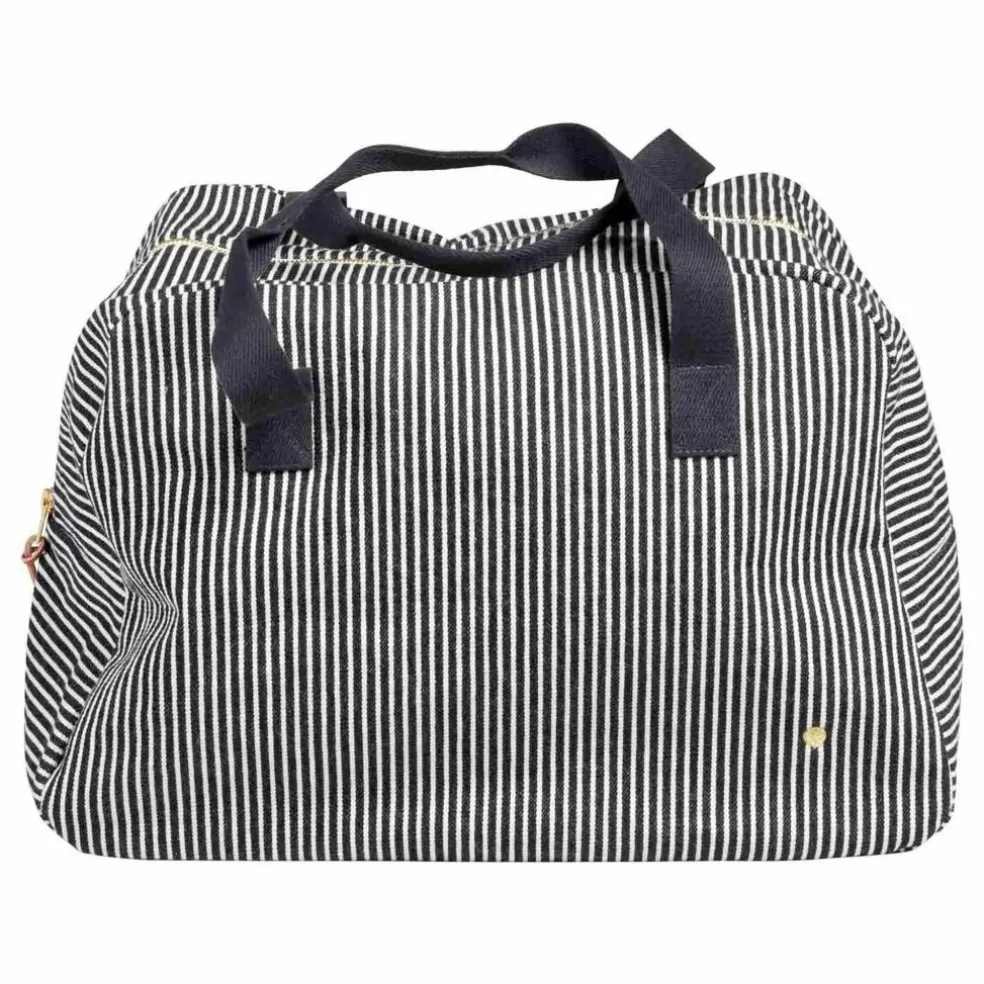 Sac week-end rayé en coton bio Basile | Caviar
