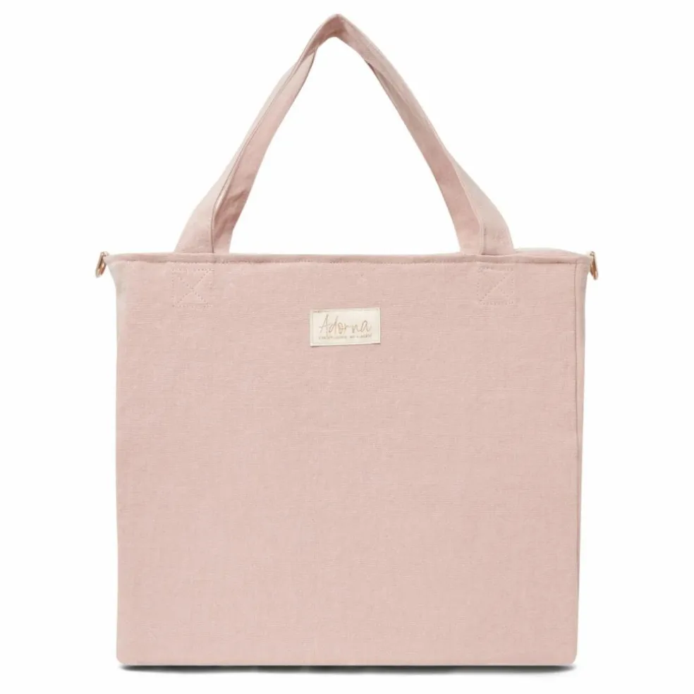 Sac zippé en lin | Rose poudré