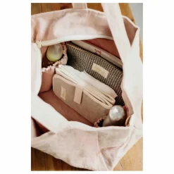 Sac zippé en lin | Rose poudré