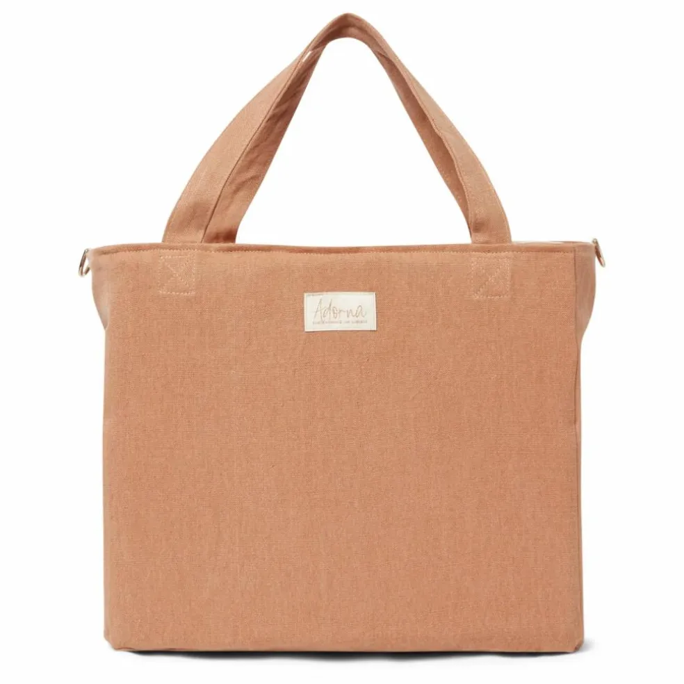 Sac zippé en lin | Terracotta