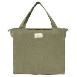 Sac zippé en lin | Vert kaki