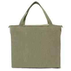 Sac zippé en lin | Vert kaki