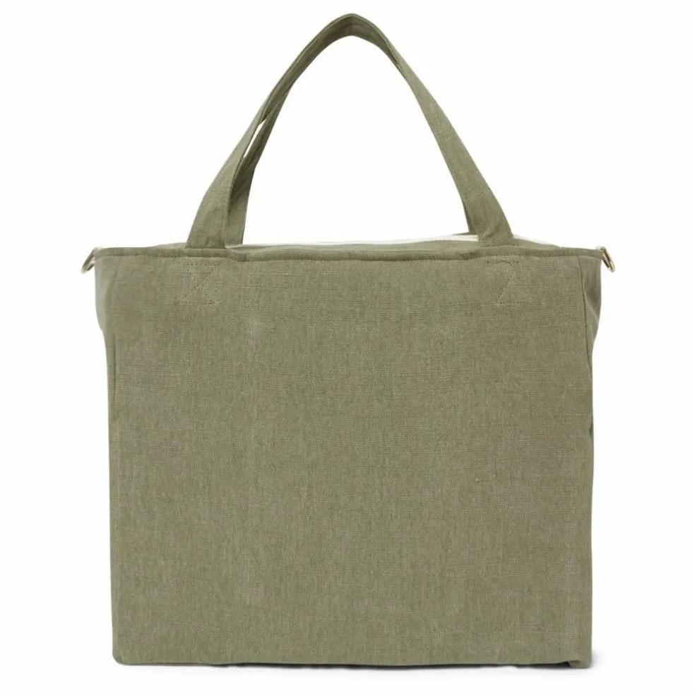 Sac zippé en lin | Vert kaki