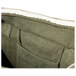 Sac zippé en lin | Vert kaki