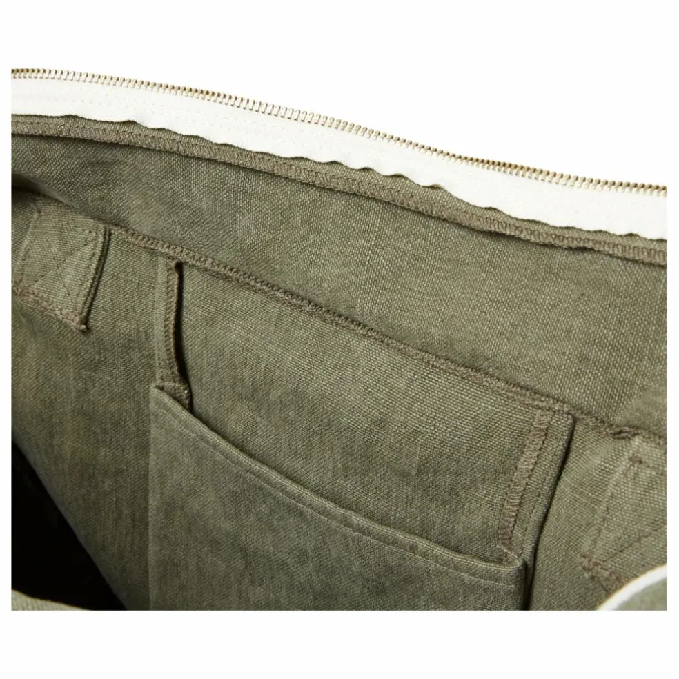 Sac zippé en lin | Vert kaki