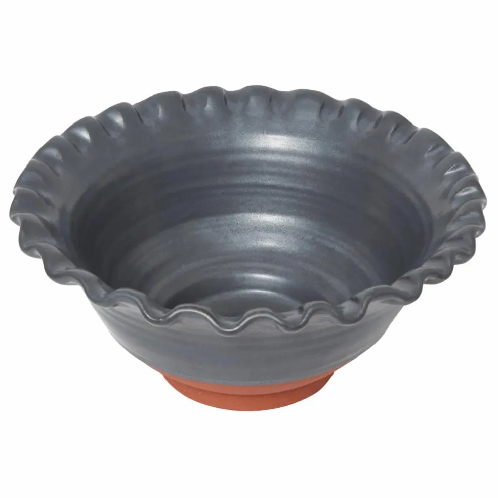 Saladier Lola en argile | Gris foncé