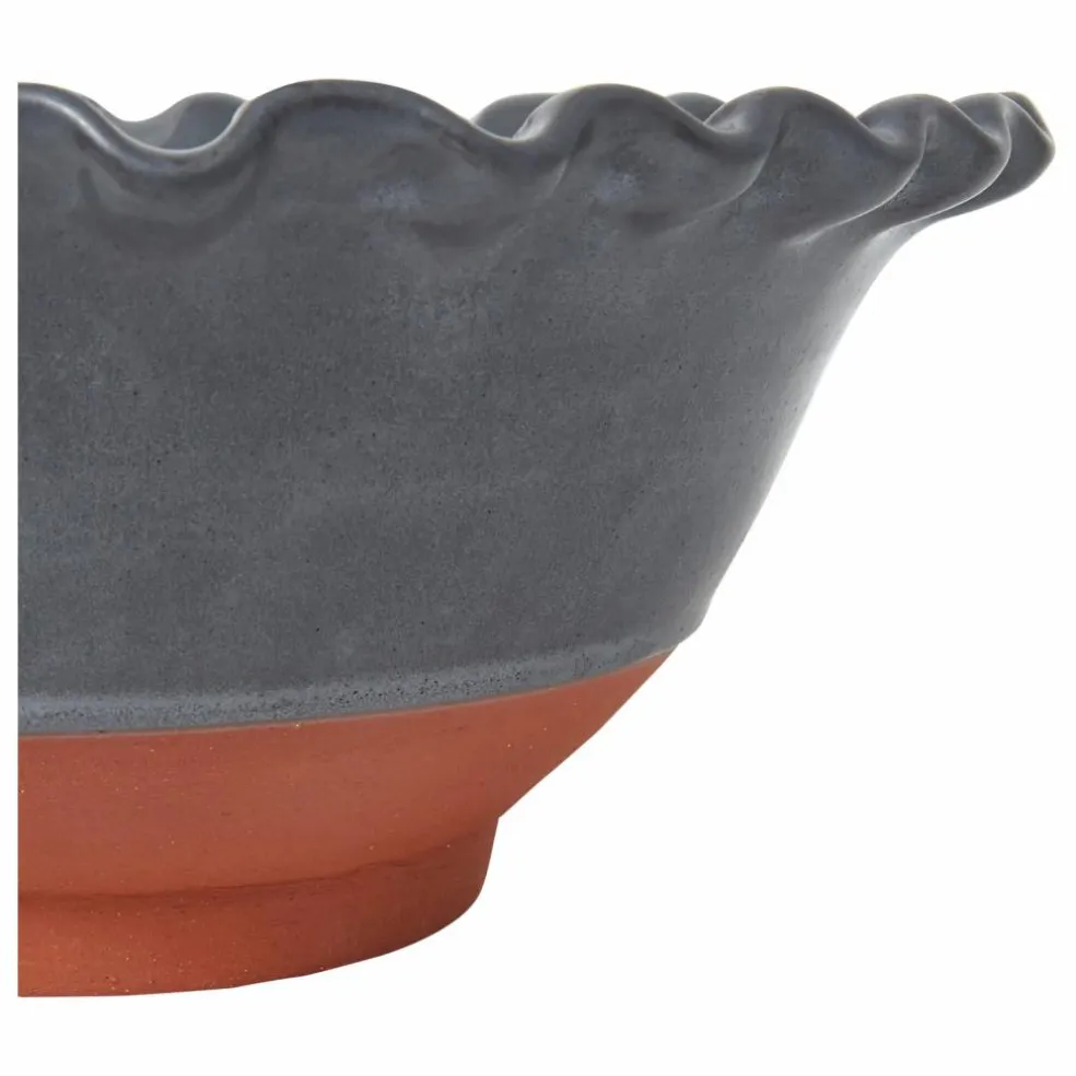 Saladier Lola en argile | Gris foncé