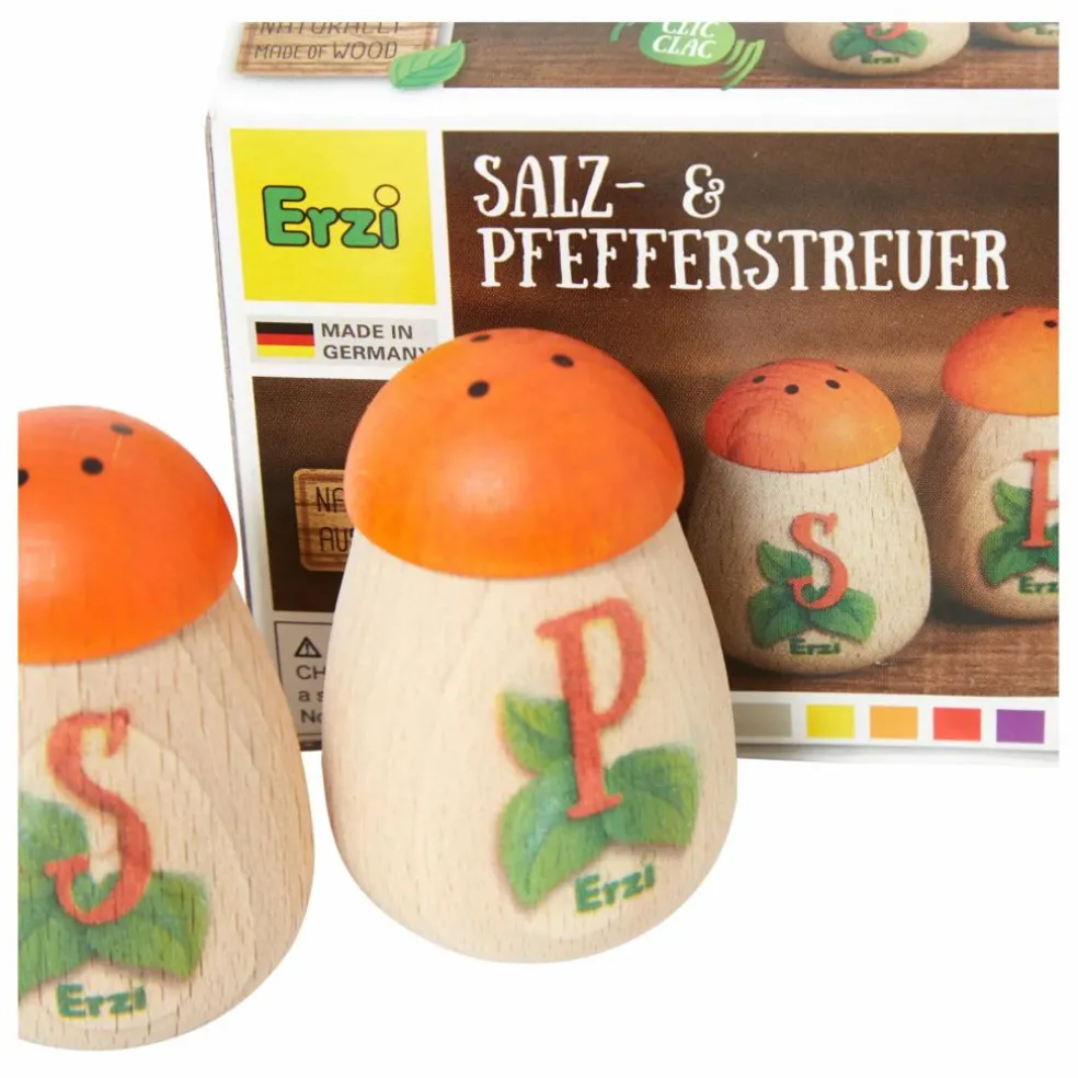 Salière et poivrier à jouer en bois