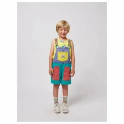 Salopette Colorblock Coton Bio | Turquoise