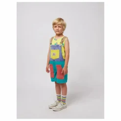 Salopette Colorblock Coton Bio | Turquoise