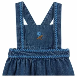 Salopette en Jean Brodée | Bleu
