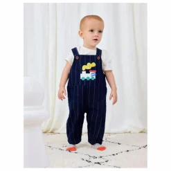 Salopette en Jean Train Coton Bio | Bleu nuit