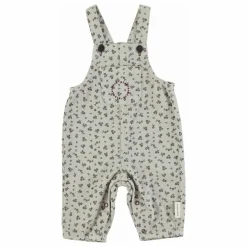 Salopette Fleurie Bébé | Gris clair