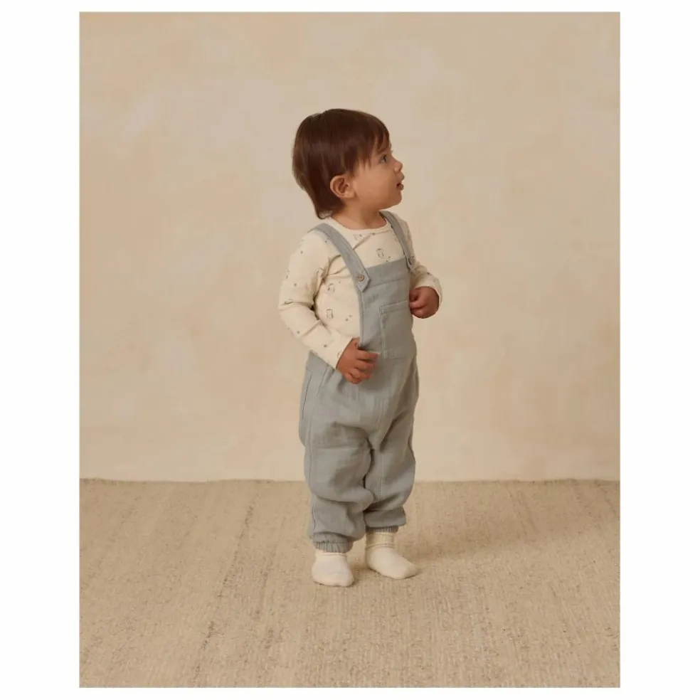 Salopette Gaze de Coton Bio | Bleu gris
