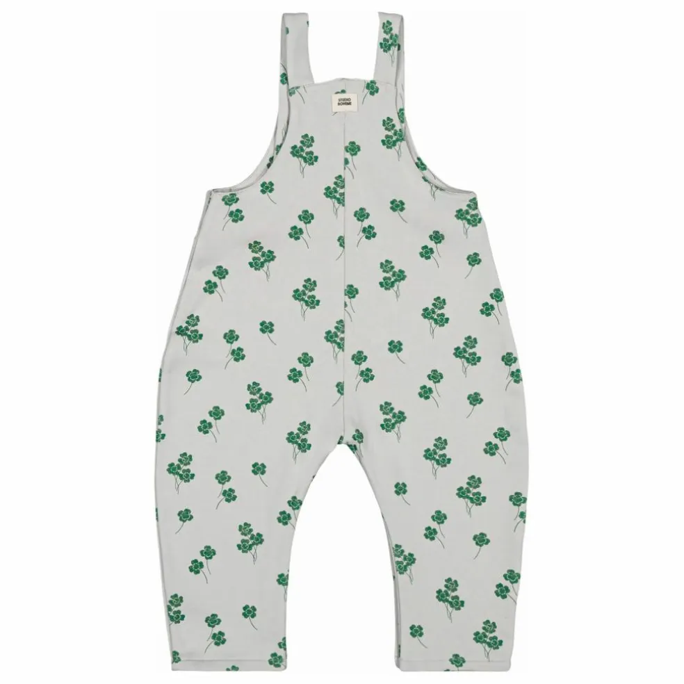 Salopette Homer Trèfles Coton Bio | Gris