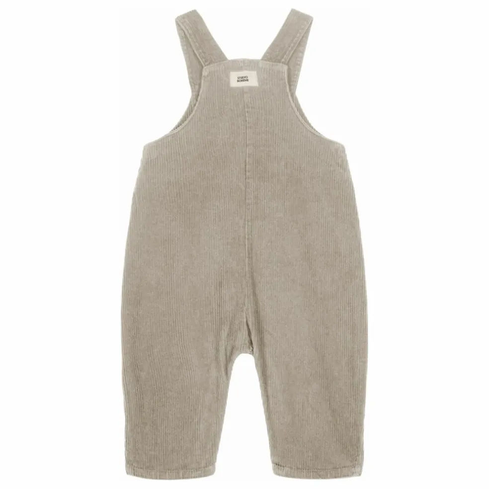 Salopette Homer Velours Côtelé Coton Bio | Gris