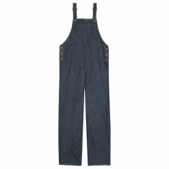 Salopette Rayée Denim Coton Bio - Collection Femme | Bleu marine