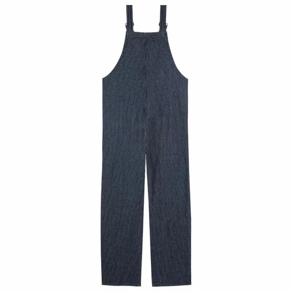 Salopette Rayée Denim Coton Bio - Collection Femme | Bleu marine