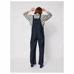 Salopette Rayée Denim Coton Bio - Collection Femme | Bleu marine