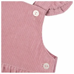 Salopette Velours Côtelé Volants | Rose pâle