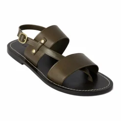 Sandales Amazonia Cuir | Vert kaki