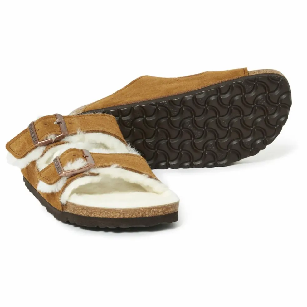 Sandales Arizona Fur Cuir Suede - Collection Adulte | Camel