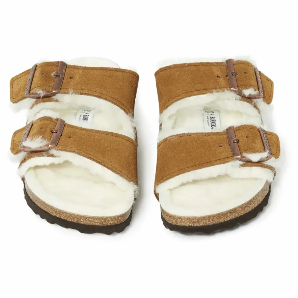 Sandales Arizona Fur Cuir Suede - Collection Adulte | Camel
