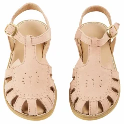 Sandales Chat Cuir | Rose pâle
