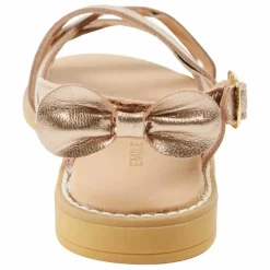 Sandales Croisillons Cuir | Doré