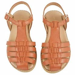 Sandales Croisillons Cuir | Camel
