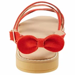 Sandales Croisillons Cuir | Rouge