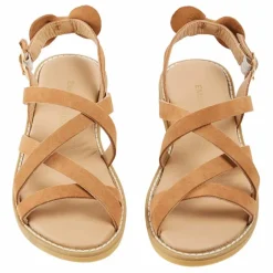 Sandales Croisillons Cuir | Camel