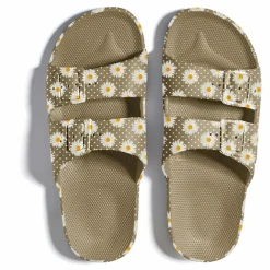 Sandales Fancy Fleuries | Vert kaki