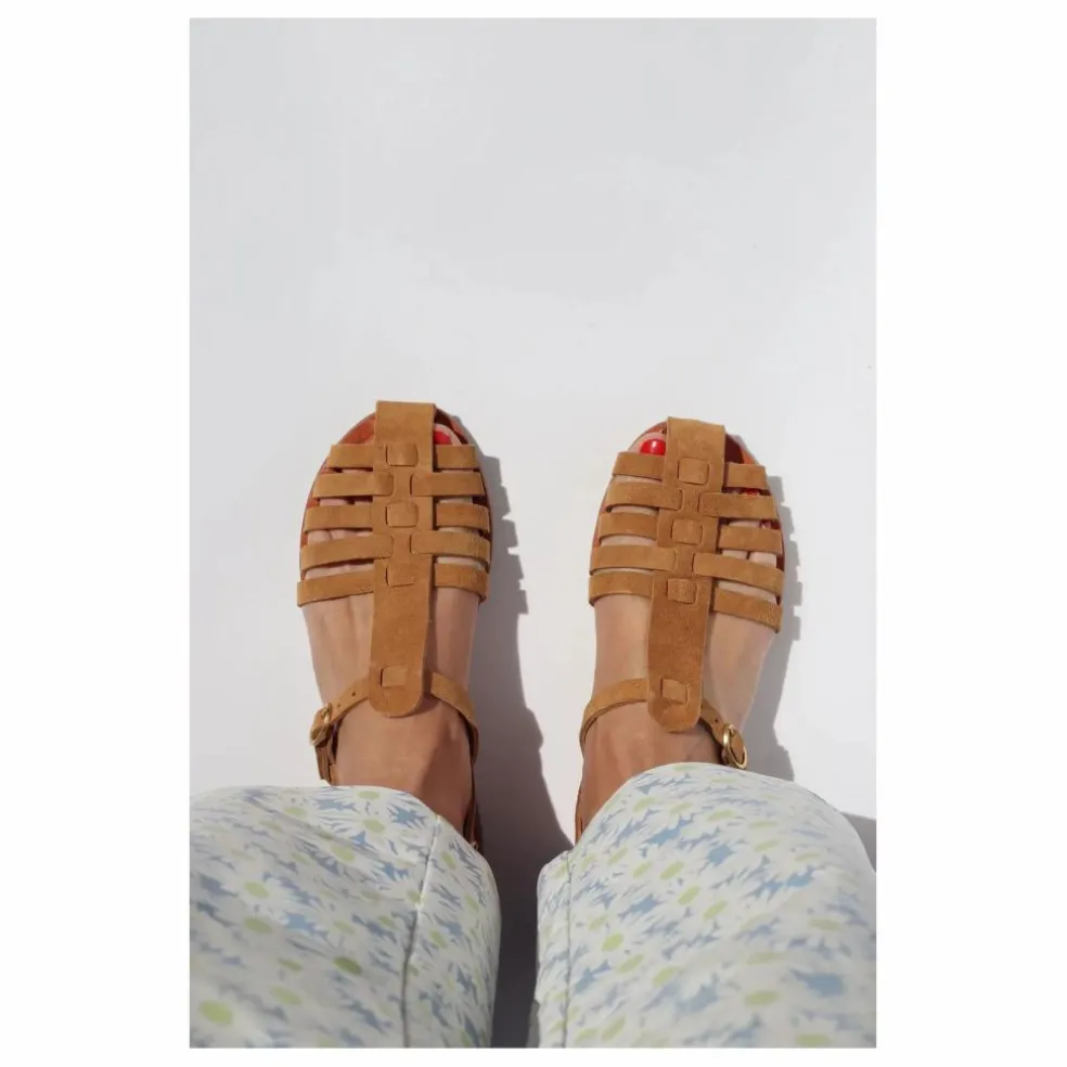 Sandales Fisherman Suede | Camel