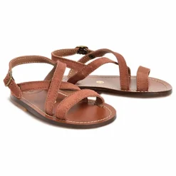 Sandales Lanières Croisées | Marron